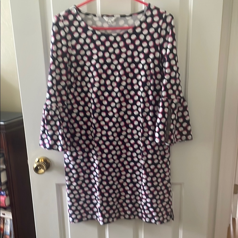 Crown & Ivy Pink and blue Polka Dot dress